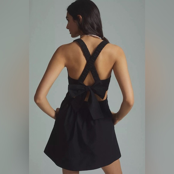 Anthropologie Maeve Bow Back Mini Dress - Picture 3 of 13